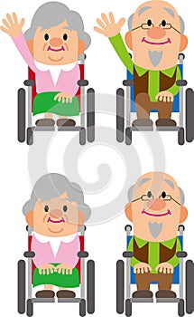 Wheelchair old man