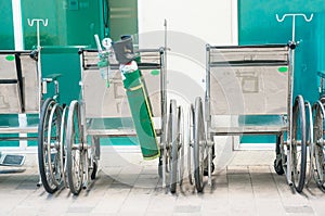 Wheelchair and oxygen tank
