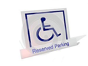 Wheelchair parking sign