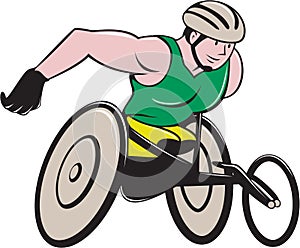 Wheelchair Racer Racing