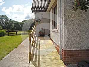 Wheelchair Ramp fitted to front of home photo