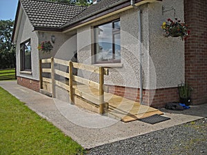 Wheelchair Ramp fitted to front of home photo