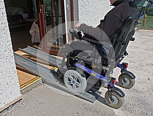 Wheelchair Ramp fitted to front of home