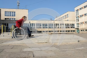 Wheelchair ride practice