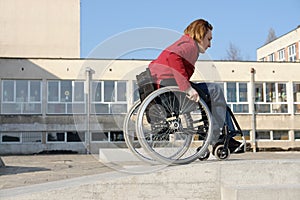 Wheelchair ride practice photo