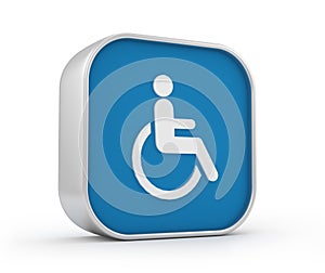 Wheelchair sign 3d