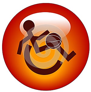 Wheelchair sports web button