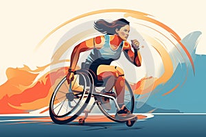 Wheelchair strong athlete