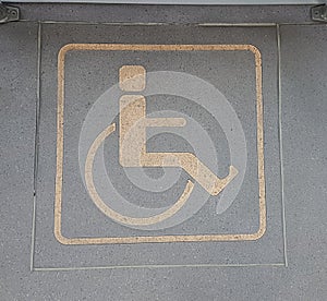 wheelchair symbol on the bus
