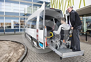 Wheelchair taxi pick up