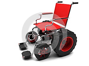 Wheelchair-terrain vehicle