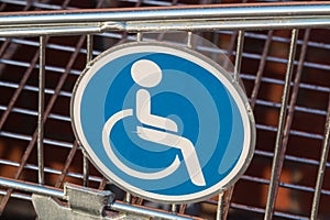 Wheelchair user disabled sign