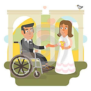 Wheelchair wedding