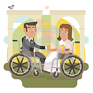 Wheelchair wedding photo