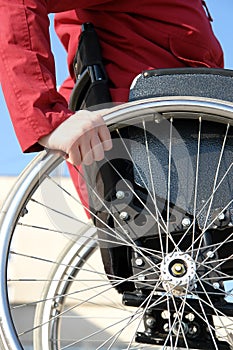 Wheelchair woman