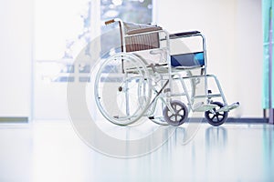 Wheelchairs in the hospital ,Self-care patients with mobility. photo