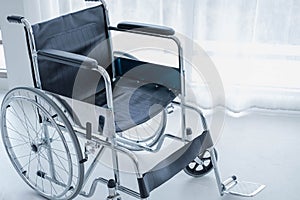 Wheelchairs in hospital room.