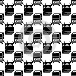Wheeled office printer pattern seamless vector