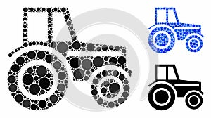 Wheeled tractor Mosaic Icon of Circle Dots