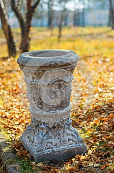 Wheelie bin in the park.