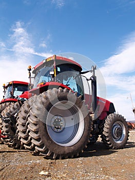 Wheels on farm equipment