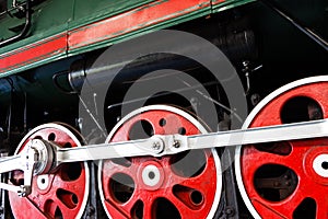 The Wheels of an old locomotive