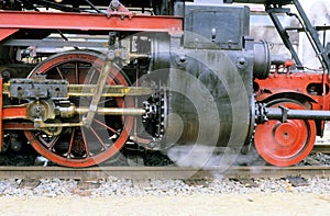 Wheels of an old steamengine