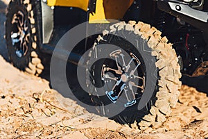 Wheels of quad bike ATV