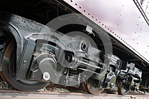 Wheels on railroad carriage