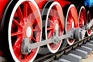 Wheels of Steam Locomotive
