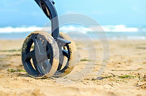Wheels stroller beach