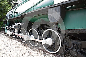 Wheels of the Train back and White