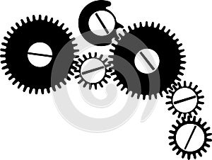 Wheelwork vector drawing