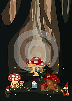 Where dwarfs dwell in dark forest photo