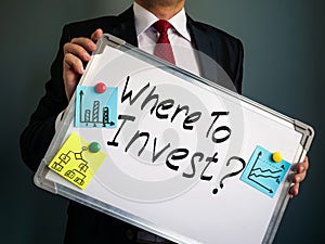 Where to invest question on the whiteboard.