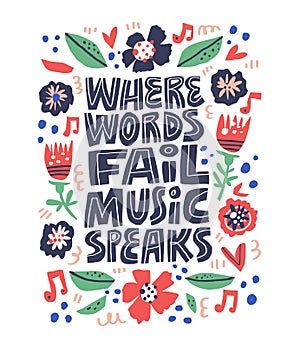 Where words fail music speaks lettering in