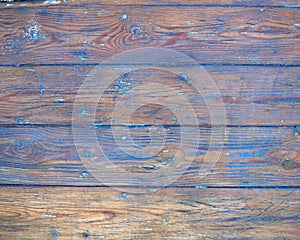 Whethered blue painted wood background