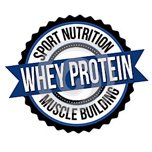 Whey protein label or sticker
