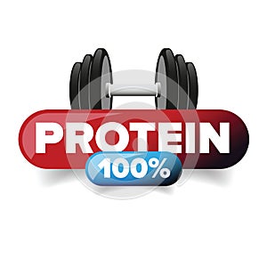 Whey Protein sign red label