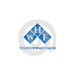 WHF letter logo design on WHITE background. WHF creative initials letter logo concept. WHF letter design