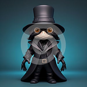 Whimsical 3d Vinyl Toy: Monkey In Plague Doctor Mask