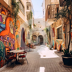 Whimsical Alleyway in Tel Aviv: Hidden Gems and Vibrant Street Art