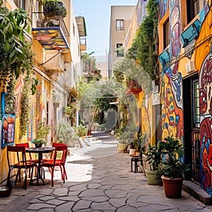 Whimsical Alleyway in Tel Aviv: Hidden Gems and Vibrant Street Art