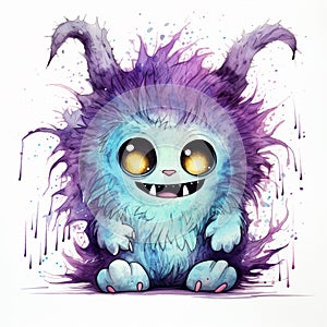 Whimsical Baby Monster Illustration Playful Wonder