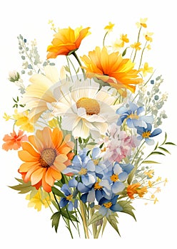 Whimsical Blooms: A Catalog of Soft and Subdued Daisies and Daff photo