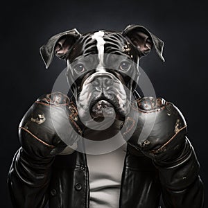 Whimsical Boxer Puppies In Expressive Portraits