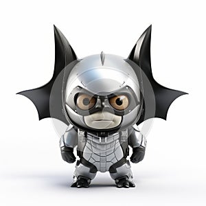 Whimsical Cyborg Batman: Liquid Metal Character With Wings