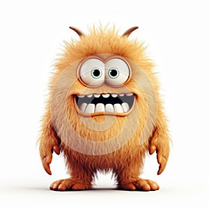 Whimsical 3d Cartoon Monster Illustration With Furry Art Style photo