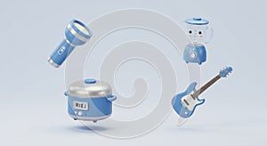 Blue Kitchen Gadgets & Guitar