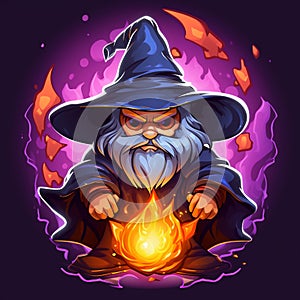 Whimsical and Delightful Gaming Logo: Magma Mage